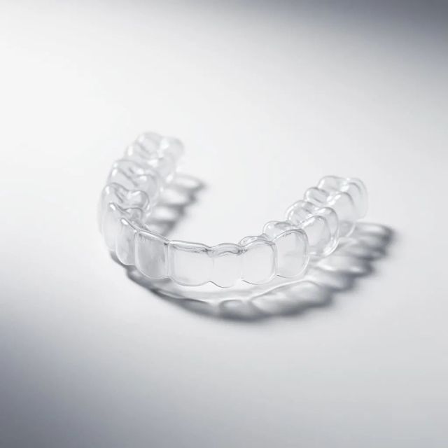 Clear aligners and braces for teeth straightening treatment
