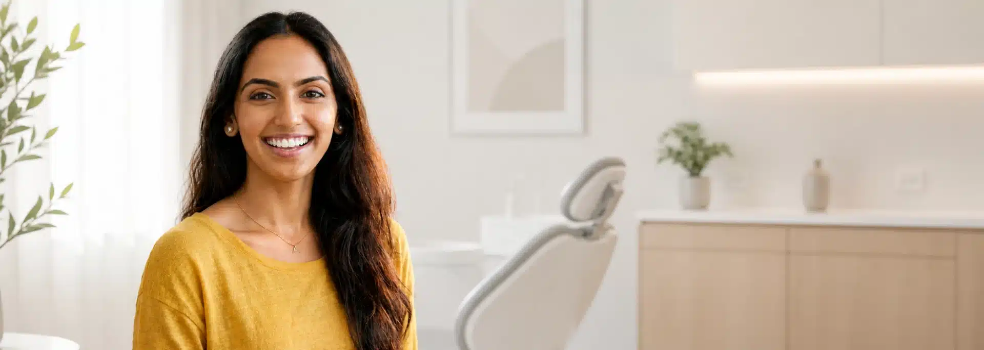 Patient Testimonial | Best Dental Clinic in Kochi – Mazhuvenchery Dental Happy dental patient smiling after treatment at best dental clinic in Kochi