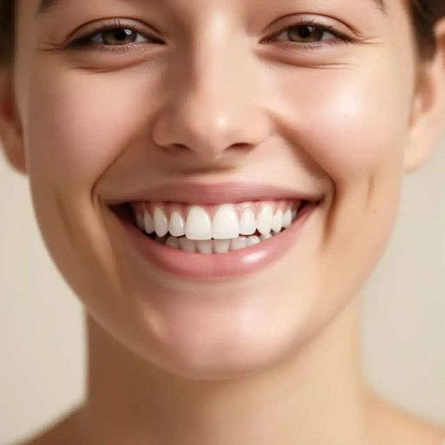 Smile makeover cosmetic dentistry results with bright healthy smile